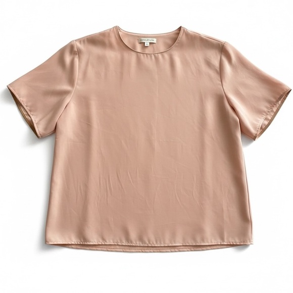 Jack Mulqueen Vintage Peachy Beige Women's Blouse. Size M - Picture 3 of 6